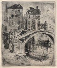 Venetian Canal and Bridges, 1886. Creator: Robert Frederick Blum (American, 1857-1903).