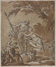 Venus and Adonis, 1713. Creator: Unknown.