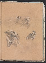 Verona Sketchbook: Drapery studies (page 69), 1760. Creator: Francesco Lorenzi (Italian, 1723-1787).