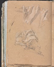 Verona Sketchbook: Drapery studies (page 90), 1760. Creator: Francesco Lorenzi (Italian, 1723-1787).