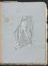 Verona Sketchbook: Drapery with foot (page 83), 1760. Creator: Francesco Lorenzi (Italian, 1723-1787).