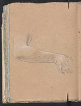Verona Sketchbook: Female right arm and hand (page 44), 1760. Creator: Francesco Lorenzi (Italian, 1723-1787).
