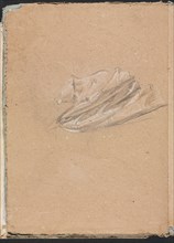 Verona Sketchbook: Head and shoulder with drapery (page 14), 1760. Creator: Francesco Lorenzi (Italian, 1723-1787).
