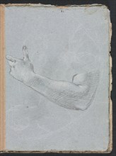 Verona Sketchbook: Left arm and hand (page 47), 1760. Creator: Francesco Lorenzi (Italian, 1723-1787).