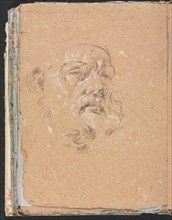Verona Sketchbook: Male head (page 76), 1760. Creator: Francesco Lorenzi (Italian, 1723-1787).