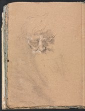 Verona Sketchbook: Male head (page 80), 1760. Creator: Francesco Lorenzi (Italian, 1723-1787).