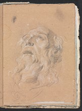 Verona Sketchbook: Male head (page 89), 1760. Creator: Francesco Lorenzi (Italian, 1723-1787).