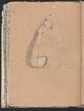 Verona Sketchbook: Right arm and hand (page 66), 1760. Creator: Francesco Lorenzi (Italian, 1723-1787).