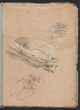 Verona Sketchbook:Study of hands and skull (page 21), 1760. Creator: Francesco Lorenzi (Italian, 1723-1787).