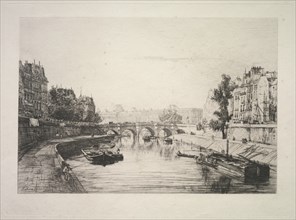 View from St. Michel Bridge, 1865. Creator: Maxime Lalanne (French, 1827-1886).