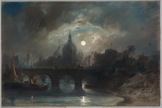 View of a City at Night, 1831. Creator: Camille Roqueplan (French, 1803-1855).