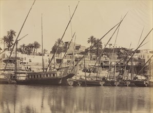 View of Aswan - Along the Nile, c. 1870s - 1880s. Creator: Antonio Beato (British, c. 1825-1903).