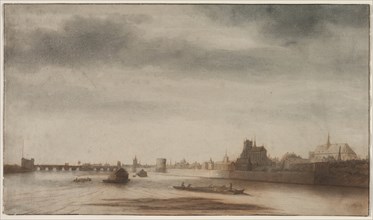 View of Orléans from the Loire, c. 1670. Creator: Lambert Doomer (Dutch, 1623-1700).
