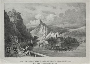 View of Rolandseck, Nonnenwerth, Drachenfels and Siebenbirge. Creator: Jules Jean-Baptiste de Joly (French, 1788-1865).