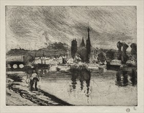 View of Rouen, 1884. Creator: Camille Pissarro (French, 1830-1903).