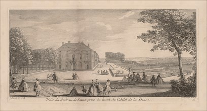 View of the Chateau de Seaux from Diana's Promenade. Creator: Jacques Rigaud (French, 1681-1754).