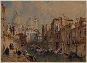View of Venice: The Dome of Santa Maria della Salute?, 1853. Creator: Frank Dillon (British, 1823-1909).