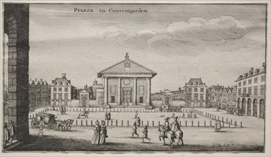 Views of London: The Piazza in Covent Garden. Creator: Wenceslaus Hollar (Bohemian, 1607-1677).