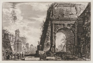 Views of Rome: The Arch or Titus, 1776. Creator: Giovanni Battista Piranesi (Italian, 1720-1778).
