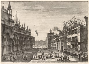 Views of Venice: Piazzetta S. Basso, 1741. Creator: Michele Marieschi (Italian, 1710-1743).