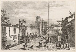 Views of Venice: The Gates of the Arsenal, 1741. Creator: Michele Marieschi (Italian, 1710-1743).