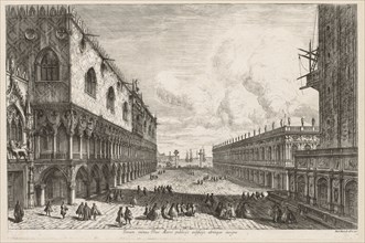 Views of Venice: The Piazzetta, 1741. Creator: Michele Marieschi (Italian, 1710-1743).