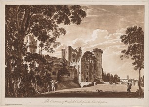 Views of Warwick Castle: The Entrance of Warwick Castle from the Lower Court, 1776. Creator: Paul Sandby (British, 1731-1809).