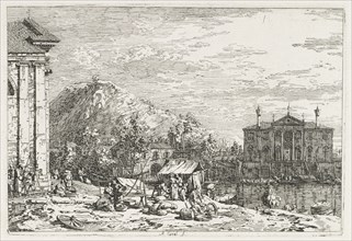 Views: A City Beyond a River, 1735-1746. Creator: Antonio Canaletto (Italian, 1697-1768).
