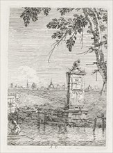 Views: The Little Monument under a Tree, 1735-1746. Creator: Antonio Canaletto (Italian, 1697-1768).