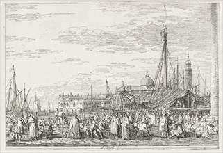 Views: The Market on the Molo, 1735-1746. Creator: Antonio Canaletto (Italian, 1697-1768).
