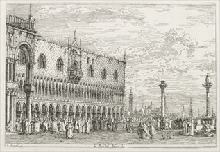 Views: The Stone of Proclamation at Venice, 1735-1746. Creator: Antonio Canaletto (Italian, 1697-1768).