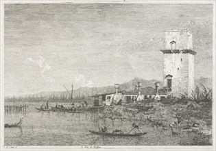 Views: The Tower of Malghera, 1735-1746. Creator: Antonio Canaletto (Italian, 1697-1768).