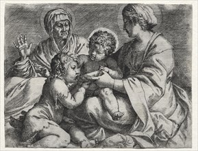Virgin with the Bowl, 1606. Creator: Annibale Carracci (Italian, c. 1560-1609).