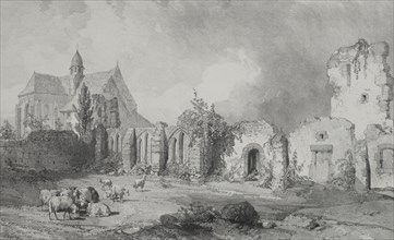Voyages pittoresques et romantiques dans lancienne France. Bretagne: Abbaye de Relec. Creator: Eugène Cicéri (French, 1813-1890).