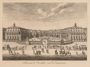 Vue du Château de Versailles, vu de lavant-cour, 1682. Creator: Israël Silvestre (French, 1621-1691).