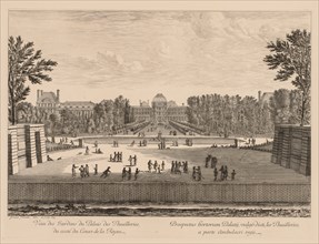 Vue du palais et des jardins des Tuileries, du côté du cours la Reine, 1673. Creator: Israël Silvestre (French, 1621-1691).
