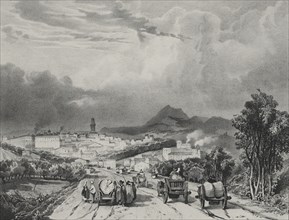 Vue generale de Riom, Auvergne, 1829. Creator: Adrien Dauzats (French, 1804-1868).