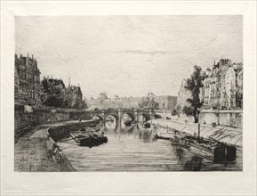 Vue prise du Pont S. Michel. Creator: Maxime Lalanne (French, 1827-1886).