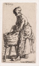 Washerwoman (Laveuse), 1850. Creator: Charles-Émile Jacque (French, 1813-1894).