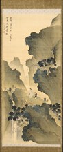 Watching a Waterfall, 1790. Creator: Tani Bunch? (Japanese, 1763-1841).