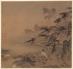 Watching the Deer by a Pine Shaded Stream, 1127-1279. Creator: Ma Yuan (Chinese, c. 1150-after 1255).