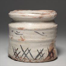 Water Container (Mizusashi) with Grasses, late 1500s-early 1600s. Creator: Unknown.