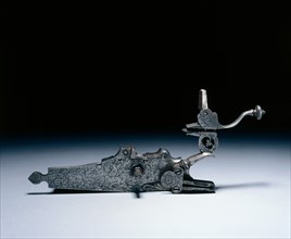 Wheel-Lock from a Hunting Rifle, early 1700s. Creator: Unknown.