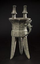 Wine Vessel (Jia), c. 1250-1046 BC. Creator: Unknown.