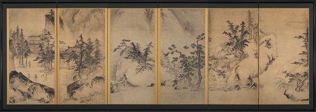 Winter and Spring Landscape, first half of the 1400s. Creator: Tensho Shubun (Japanese), attributed to.