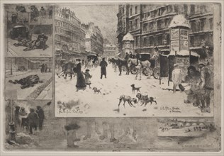 Winter in Paris, 1879. Creator: Félix Hilaire Buhot (French, 1847-1898).