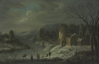 Winter Landscape, c. 1680-1718. Creator: Jan Griffier (Dutch, 1648-1718), attributed to.