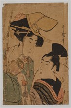Woman Representing Good Fortune, 1753-1806. Creator: Kitagawa Utamaro (Japanese, 1753?-1806).