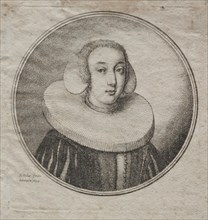 Woman with a Millstone Ruff, 1644. Creator: Wenceslaus Hollar (Bohemian, 1607-1677).