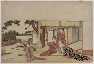Women on a Veranda, c. 1800. Creator: Hishikawa Sori III (Japanese).